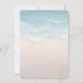 Invitation Réponse pour mariage sur la plage tropicale avec p (Dos)