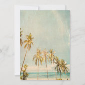 Invitation Réponse pour Retro Beach Palms (Dos)