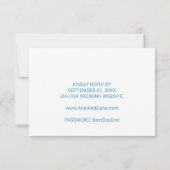 Invitation Réponse pour un mariage avec un site internet sur  (Dos)