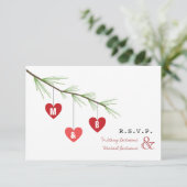 Invitation Réponse pour un mariage de la Saint-Valentin avec (Debout devant)