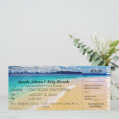 Invitation Réponse pour un mariage sur la plage (Debout devant)