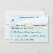 Invitation Réponse pour un mariage sur la plage d'un complexe (Dos)