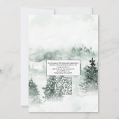 Invitation Réponse QR Code Rustique Mariage Bohème (Dos)