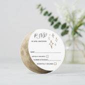 Invitation Réponse RSVP au mariage main dans la main de la so (Debout devant)