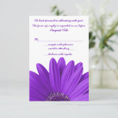 Invitation Réponse RSVP de mariage à la marguerite Gerbera vi (Debout devant)