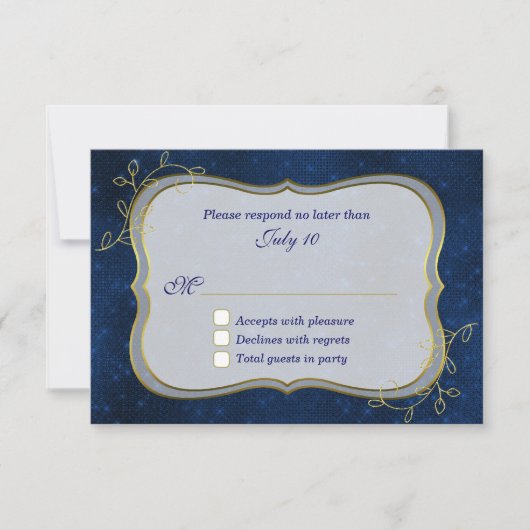 Invitation Réponse RSVP de nuit de la mi-été (Devant)