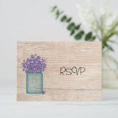 Invitation Réponse RSVP de réception de mariage au pot de vio (Debout devant)