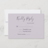 Invitation Réponse RSVP élégante et moderne de mariage au lav (Devant)