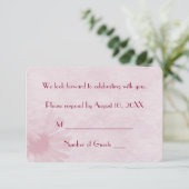 Invitation Réponse RSVP Marguerite Rose (Debout devant)