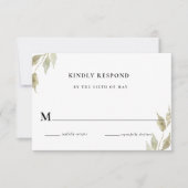 Invitation Réponse RSVP Mariage Fleurs Roses Classiques (Devant)