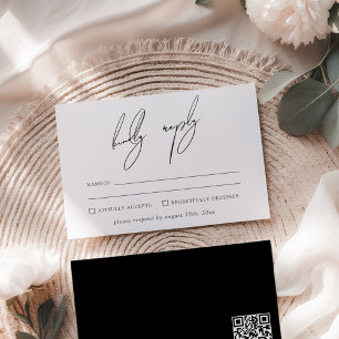 Invitation Réponse RSVP Moderne Minimaliste & Fantaisiste