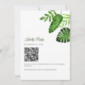 Invitation Réponse RSVP par code QR pour un mariage avec une  (Dos)