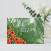 Invitation Réponse RSVP pour la réception de mariage aux coqu (Debout devant)