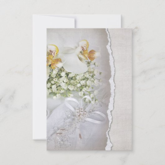 Invitation Réponse RSVP pour orchidées de mariage (Devant)