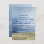 Invitation Réponse RSVP pour Plage Tropicale (Devant / Derrière)