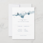 Invitation Réponse RSVP+REPAS de mariage à Misty Mountains (Devant)