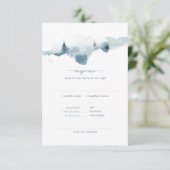 Invitation Réponse RSVP+REPAS de mariage à Misty Mountains (Debout devant)