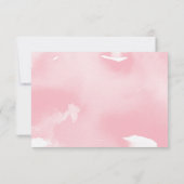 Invitation RÉPONSE RSVP RÉPONSE design aquarelle rose pâle (Dos)