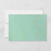 Invitation REPONSE RSVP RÉPONSE or mini confetti doré rustiqu (Dos)