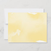 Invitation RÉPONSE RSVP RÉPONSE repas jaune aquarelle gros (Dos)
