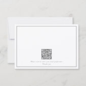 Invitation RÉPONSE RSVP simple bordure minimale grise (Dos)
