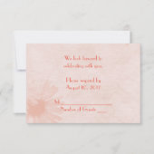 Invitation Réponse RSVP Soft Peach Daisy (Devant)