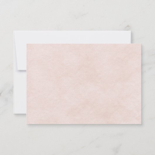 Invitation Réponse RSVP Soft Peach Daisy (Dos)