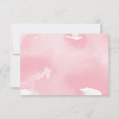 Invitation RéPONSE RSVP stylish watercolor rose pâle (Dos)