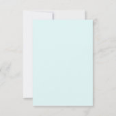 Invitation Réponse simple mariage Seafoam (Dos)