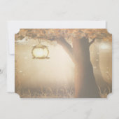Invitation Réponse Vintage Rustique Arbre (Dos)