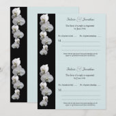 Invitation Réponses RSVP Orchidées Blanches (Devant / Derrière)