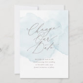 Invitation Report d'aquarelle douce Changement de date (Devant)