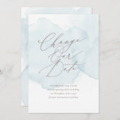 Invitation Report d'aquarelle douce Changement de date (Devant / Derrière)