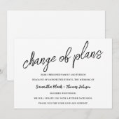 Invitation Report De Changement De Plans Annonce De Mariage (Devant / Derrière)