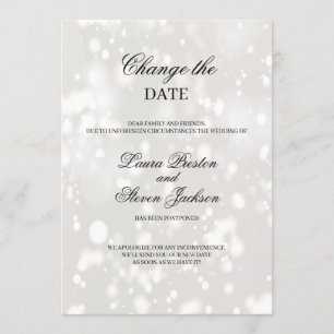 Invitation Report de date de mariage moderne