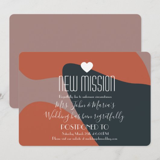 Invitation Report de la nouvelle mission Abstraite biologique (Devant / Derrière)