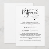 Invitation Report de mariage, annonce simple et moderne (Devant / Derrière)