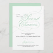 Invitation Report de mariage Green Second Chances (Devant / Derrière)