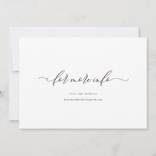 Invitation Report d'écriture de script Flourished (Dos)