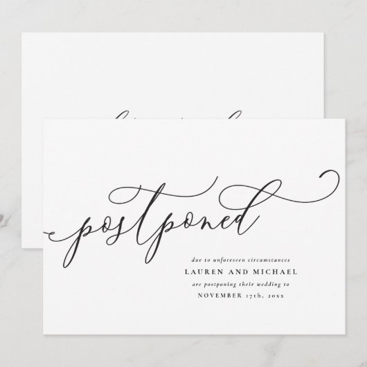 Invitation Report d'écriture de script Flourished (Devant / Derrière)