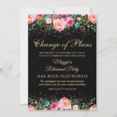 Invitation Report différé de la fête de retraite florale (Devant)