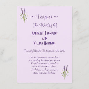 Invitation Report du Mariage floral Annuler le virus COVID-19