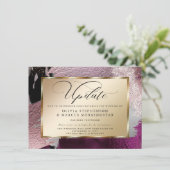 Invitation Report Moderne Abstrait de Vin de Cassis Gras (Debout devant)