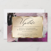 Invitation Report Moderne Abstrait de Vin de Cassis Gras (Devant)