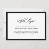 Invitation Report ou Annulation de Mariage | Avec Regret (Devant)