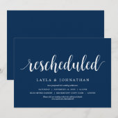Invitation Reporté, changement de date de mariage (Devant / Derrière)