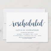 Invitation Reporté, changement de date de mariage (Devant)