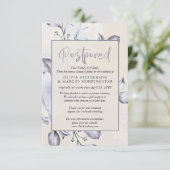 Invitation Reporté - Floral de lilas rustique et pivoine albâ (Debout devant)