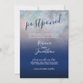 Invitation Reportée écrite par le Mariage Galaxy de la marine (Devant)