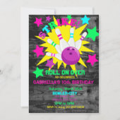 Invitation Reporter... STRIKE Bowling fête d'anniversaire (Devant)